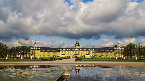 blue castle water yellow clouds reflections germany spring europe dof zoom availablelight sony naturallight palace handheld alpha karlsruhe rainclouds mth oss aspherical sonyalpha schlosskarlsruhe karlsruhecastle powerzoom sonyg karlsruhepalace emount mkvip selp18105g epz18105mmf4goss sel18105g sonyalpha6000 ilce6000 sonyilce6000 sony⍺6000 ⍺6000 sonyepz18~105mmƒ4goss