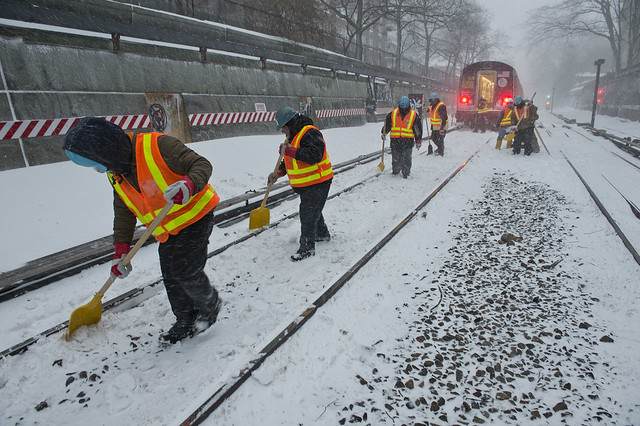 New York City Transit During Blizzard