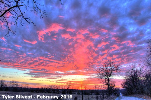 winter sunset clouds kansas joco johnsoncounty