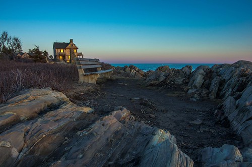 sunset bench evening coast maine kennebunkport bluehour beltofvenus stonehouse