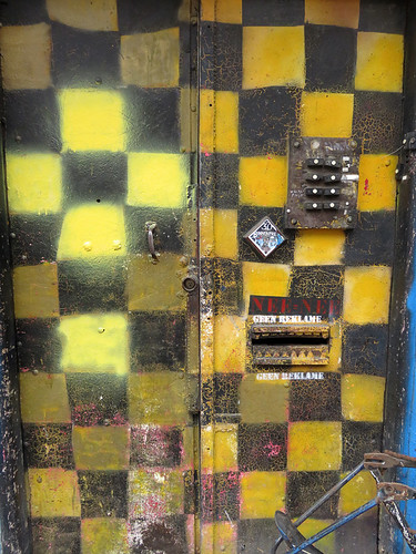 Yellow and Black Grid on an Amsterdam Door