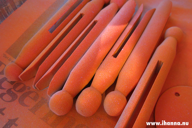 Clothes pins in orange by iHanna