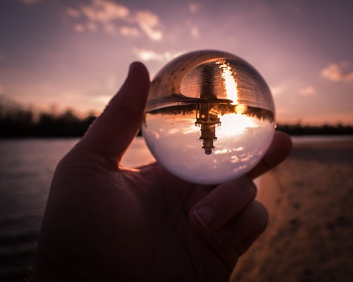 sunset lighthouse crystalball