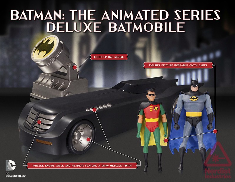 #batmantheanimatedseries #batmobile #deluxeset ...ya get that awesome big a** Batmobile from the early #90s cartoon show, the dynamic duo of #batmanandrobin as well as an exclusive batsignal. I.....WANT