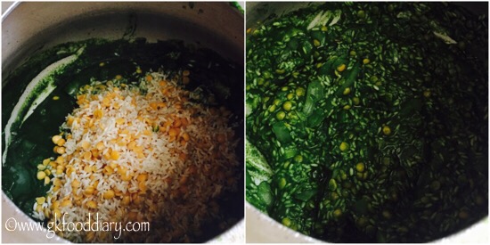 Spinach Khichdi Recipe for Babies, Toddlers and Kids - step 6