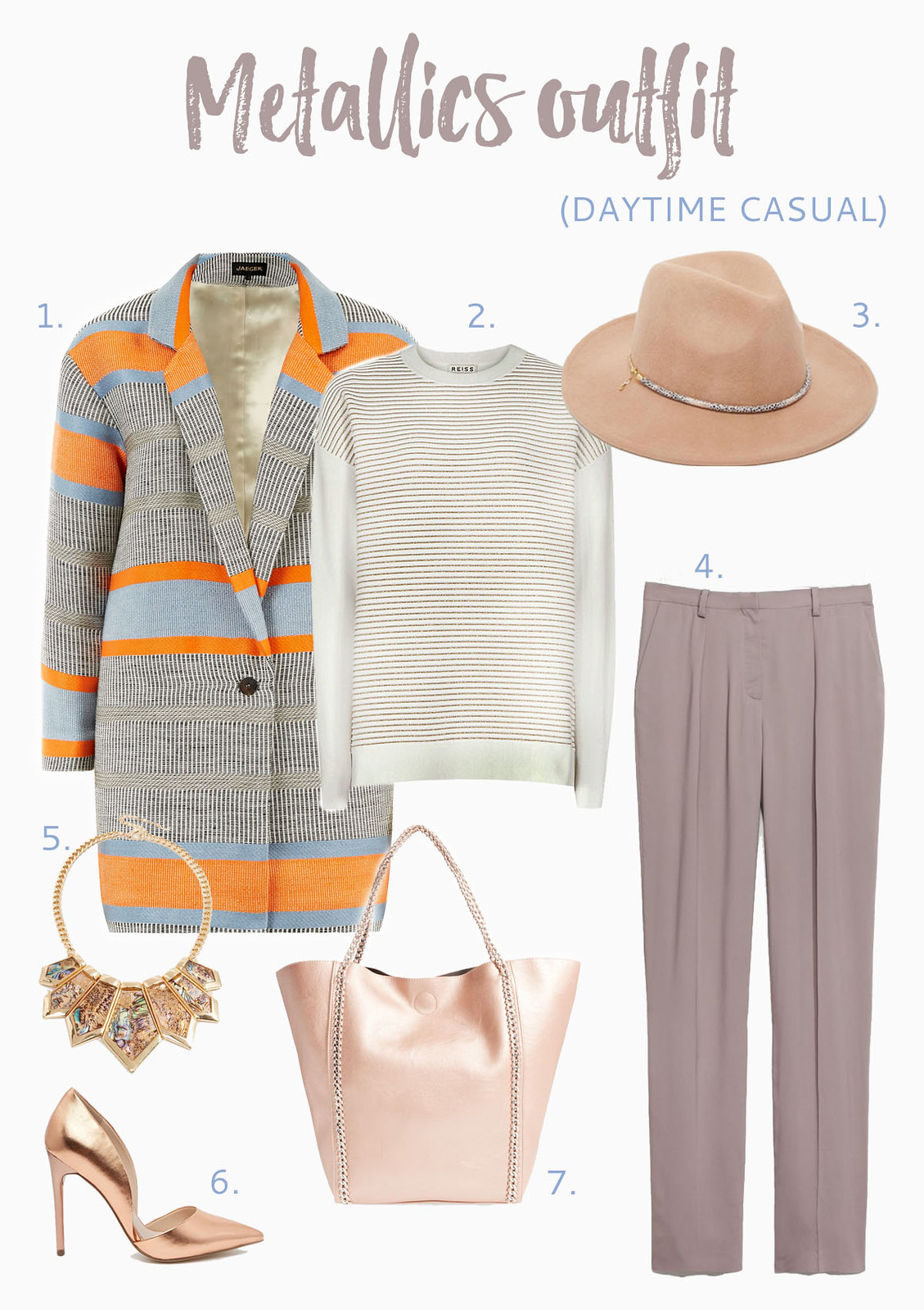 Metallics outfit inspiration | Casual daytime