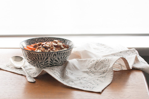 Millet Porridge with Persimmons and Toasted Almonds