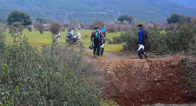 Moto trail con barro en Guadalajara