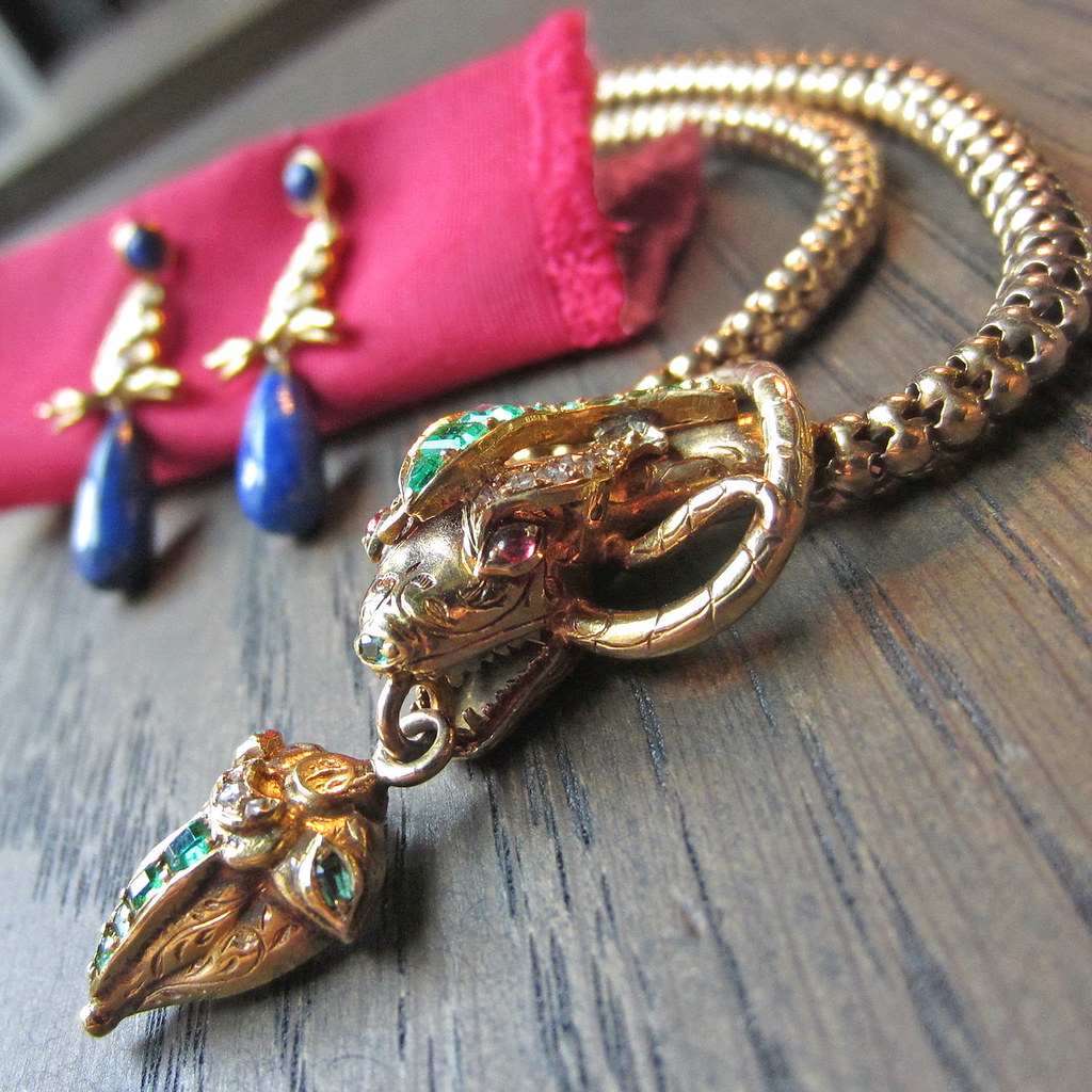 D&D Antique Snake Necklace