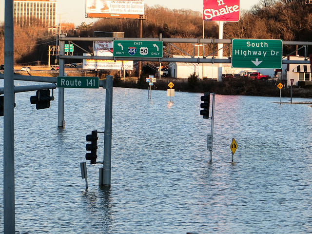 Flooding in Valley Park, Missouri