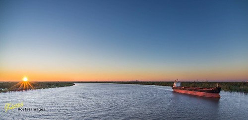 travel blue sunset sky panorama usa sun nature beautiful canon river mississippi landscape outdoors louisiana flickr ship neworleans fisheye cropped hdr 6d bulkcarrier seaman leadinglines lr6 sigma15mm kostasimages