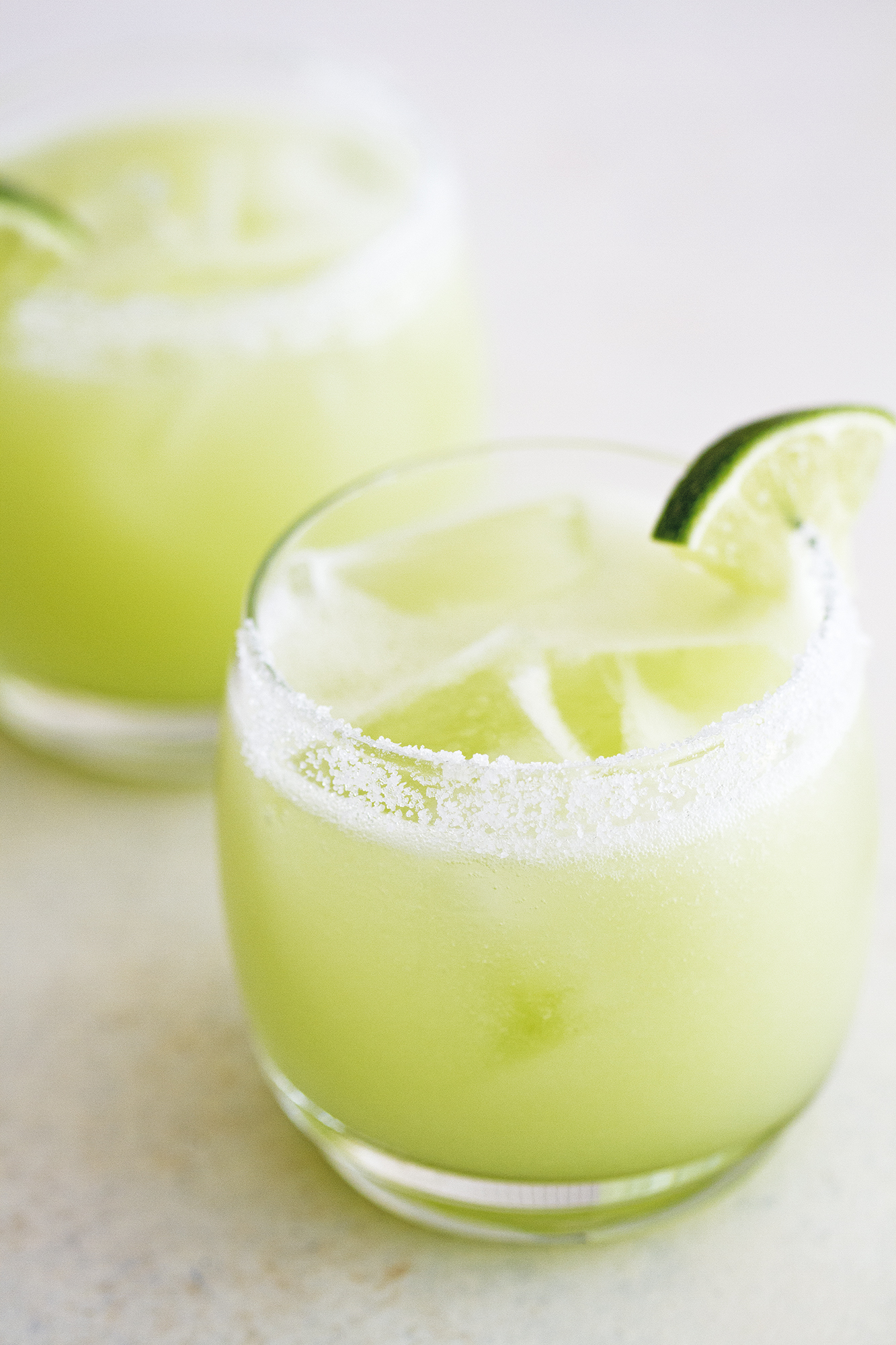 Honeydew Lime Margaritas | girlversusdough.com @girlversusdough
