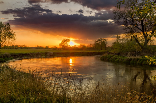 sunset sky sun tree nature water clouds wow reflections river landscape pentax poland piotrfil
