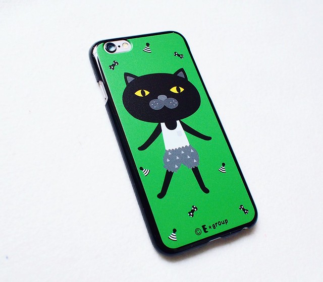 E*group Phone Case Black Meow iPhone 6/6s . iphone 6plus/6s plus - เคส/ซองมือถือ - อะคริลิค สีเขียว