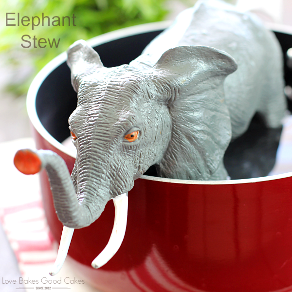 Elephant Stew in a pot.