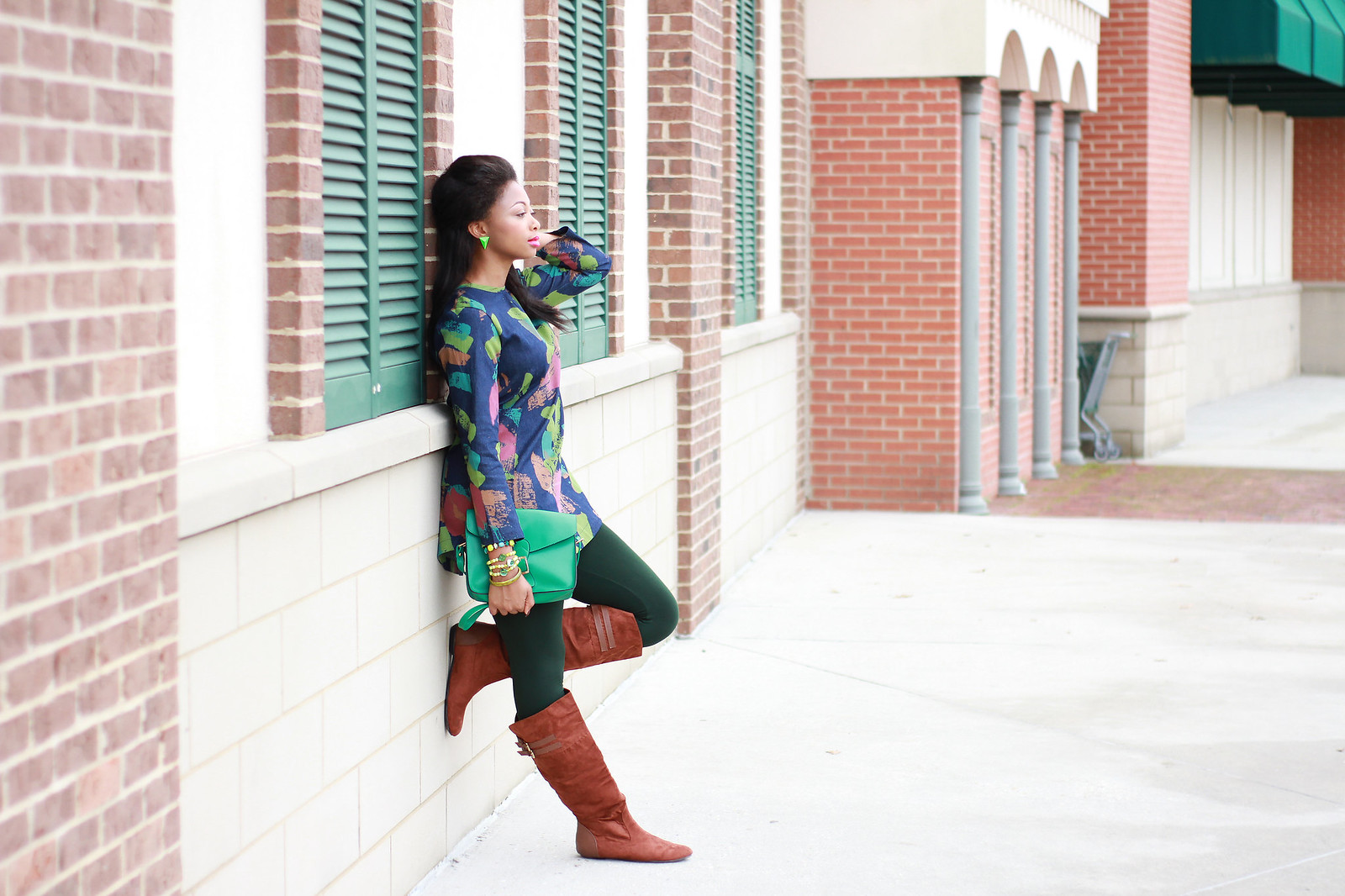 how to style green tights