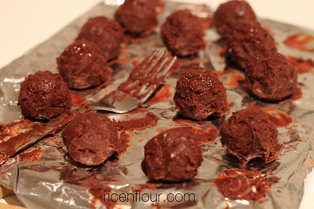 homemade chocolate truffle