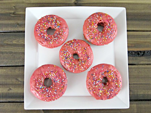 Pink Sour Cream Donuts
