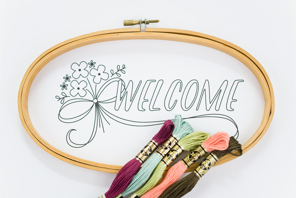 Welcome Embroidery Pattern