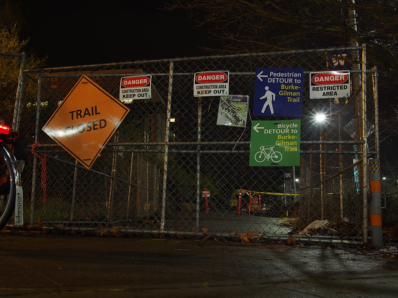 Burke-Gilman Trail Closure: You know how much they care when there are regular long-term closures.