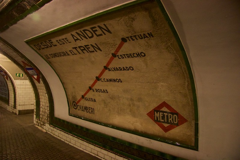 Madrid Metro map, Chamberi station
