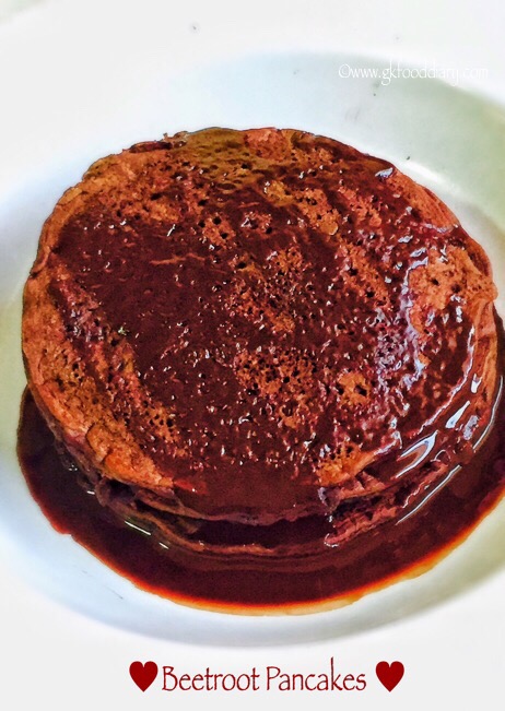 Beetroot Pancakes Recipe for Toddlers and Kids