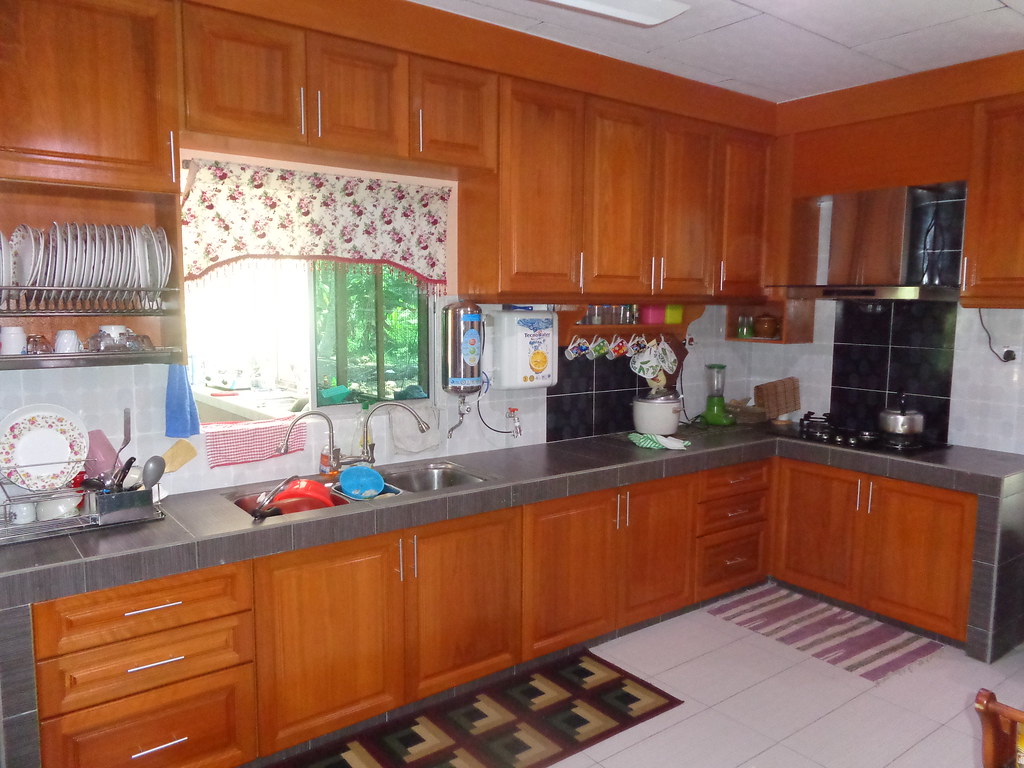 Kitchen Cabinet Solid Nyatoh Kabinet Dapur Kayu Nyatoh