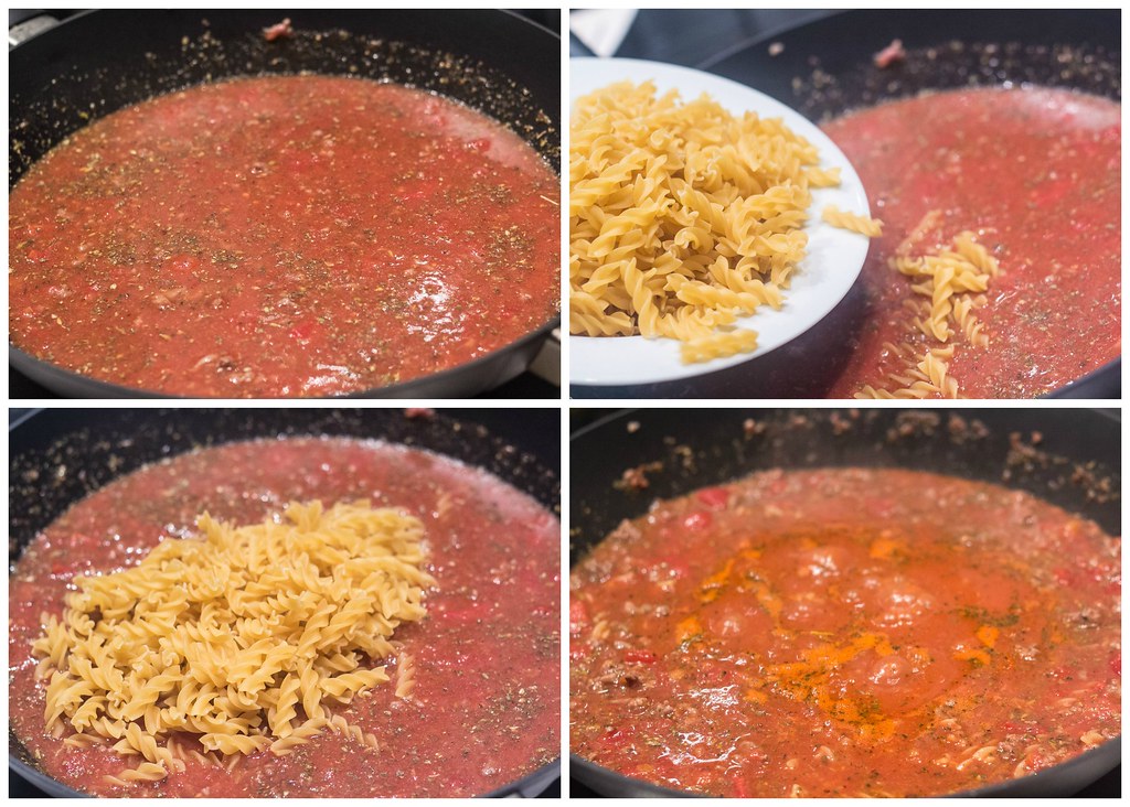 One pot pasta med kødsauce