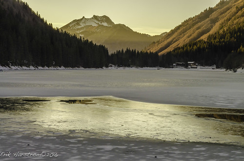 sunset mountain lake france landscape lac reflect fr décembre hautesavoie 2015 rhônealpes montriond erikharström