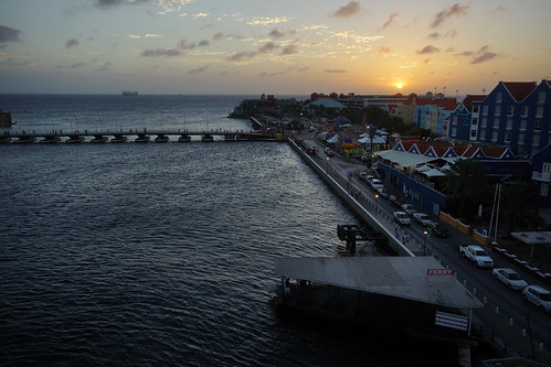 bridge cruise sunset sea holiday water ferry night island anne lights bay ship dream queen curacao thomson caribbean pontoon