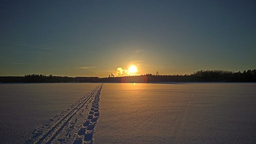 winter sunset lake snow ski finland landscape snowshoe frozen microsoft neige karelia talvi karjala luim lumia950