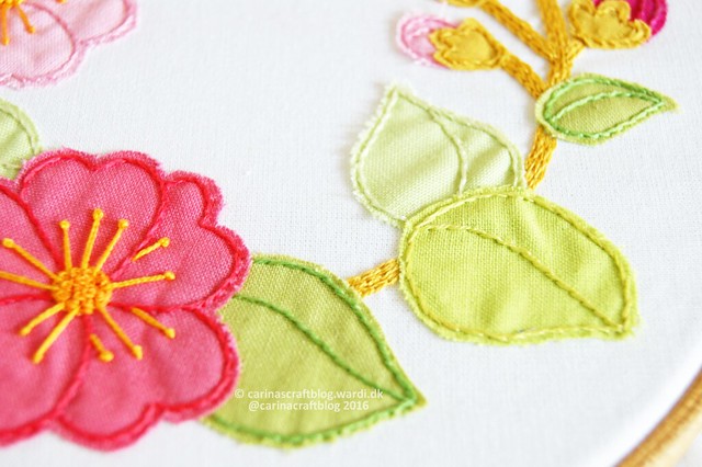 Sakura Blossom embroidery and appliqué pattern