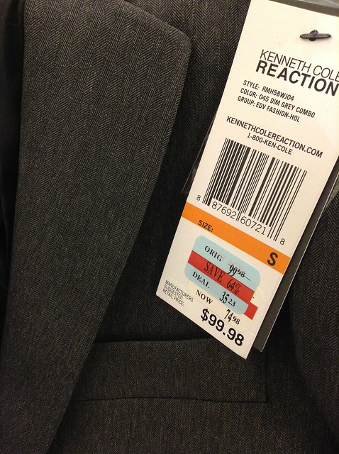 Kenneth Cole Reaction西服$35.23
