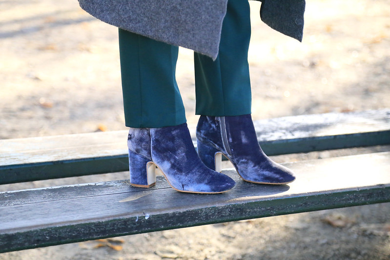 velvet grey boots