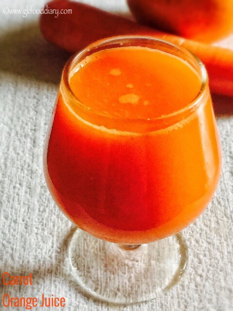 Carrot Orange Juice Recipe for Toddlers and Kids4