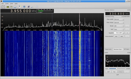 Gqrx running with the Red Pitaya