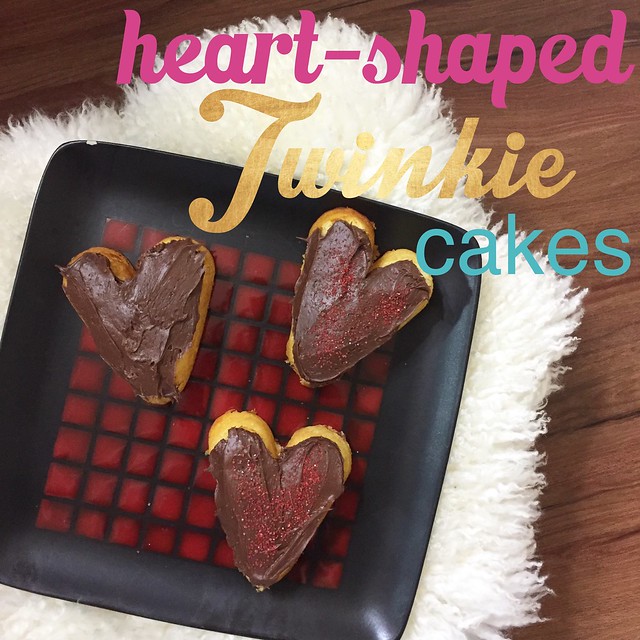 heart-shaped twinkie cakes