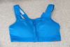 womens front zip sports bra blue (1)