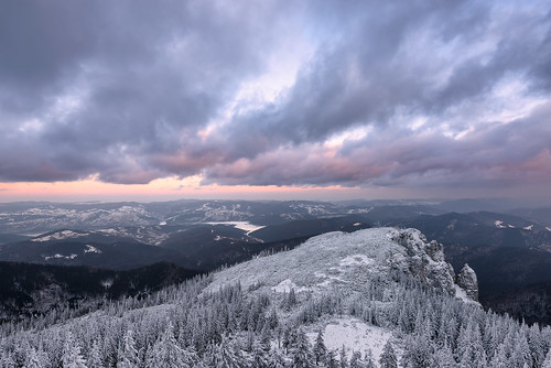 winter sunset sky cliff cloud white mountain snow cold nature clouds forest landscape twilight nikon scenery europe view natural outdoor romania bluehour winterscape massif neamt 1635mm ceahlau d810 outstandingromanianphotographers