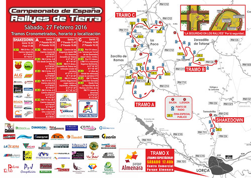 Tramos Mapa Rallye Lorca 2016