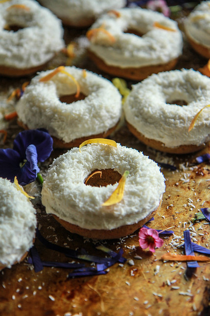 Carrot Cake Donuts- vegan and gluten free from HeatherChristo.com