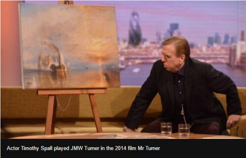 Actor Timothy Spall playing artist JMW Turner