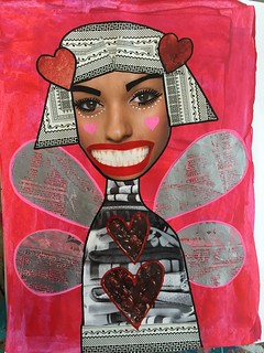 7 - Hearts & Collage - Art Journal Page