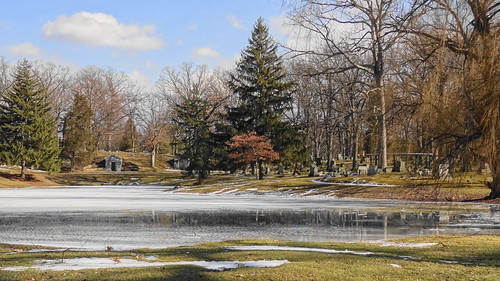 winter lake snow water cemetery landscape outdoors michigan sony february 2016 shiawasseecounty oakhillcemetery owossomichigan sonyhx9v