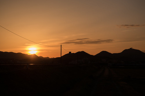 sunset 夕景 兵庫県 加西市 網引
