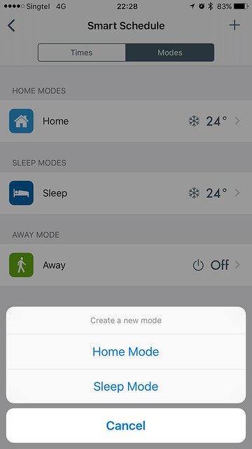 tado iOS App - Smart Schedule - Modes - Add Mode