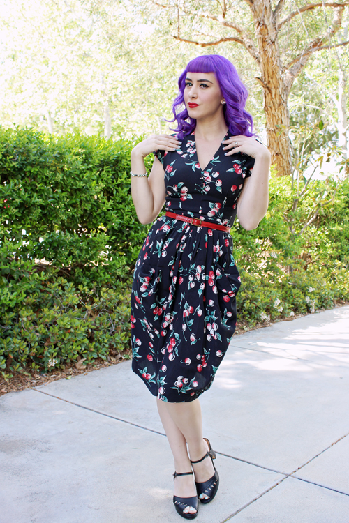Trashy Diva Sadie Dress in Cherries Print