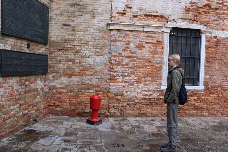 The Portrait of a Young Man Looking On At The Inscription Commemorating the Jews of Venice Who Died in The Nazi Camps