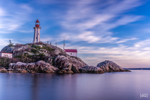 Lighthouse at Point Atkinson, West Vancouver, B.C., Canada (color version)