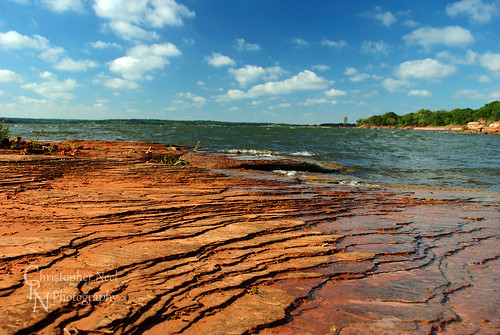 sky lake art oklahoma public water rock clouds outdoors photography sandstone outdoor hiking fine christopher adventure layers neel arcadia supply garber